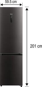 Lodówka MIDEA MDRB521MGA28O No Frost 201cm Stalowo-szary