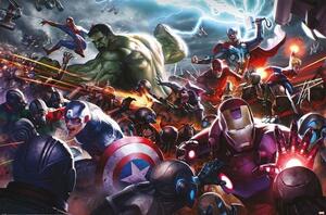 Plakat, Obraz Marvel FUture Fight - Heroes Assault, (91.5 x 61 cm)