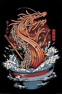 Plakat, Obraz Ilustrata - Dragon Ramen, (61 x 91.5 cm)