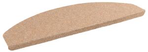 Samoprzylepne maty na schody 15 pcs Beżowy 80 x 28 x 3,5 cm