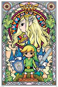 Plakat, Obraz Legend Of Zelda - Stained Glass, (61 x 91.5 cm)