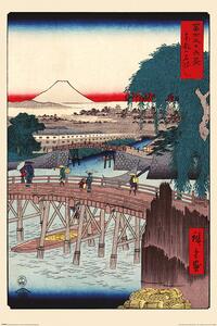 Plakat, Obraz Hiroshige - Ichikoku Bridge In The Eastern Capital, (61 x 91.5 cm)