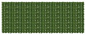 Parawan balkonowy z liśćmi zielony 400 x 150 cm