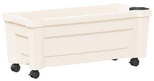 Donica Calypso z kółkami Biały 79 x 35 x 33 cm PP