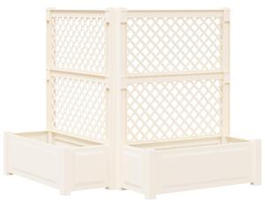Duża doniczka z trelą 2 pcs Biały 143 x 143 x 133,5 cm PP