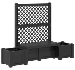 Ławka ogrodowa Kopenhaga antracytowy 173 x 49 x 135,5 cm PP