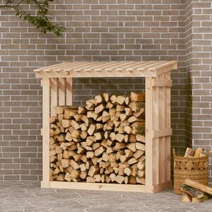 Stojak na drewno opałowe, 108x64,5x109 cm, lite drewno sosnowe