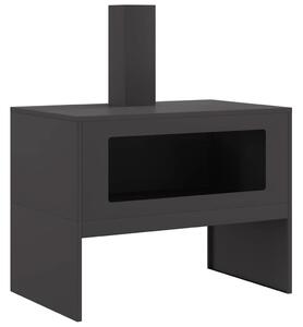 Kominek Czarny 80 x 50 x 96 cm Stal zimnogięta