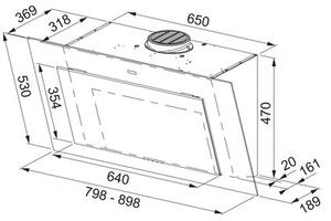 Okap FRANKE Maris Pro FMA PRO 907 BK/BK 330.0682.355 Czarny/ Czarne szkÅo 790m3/h 56dB klasa A+