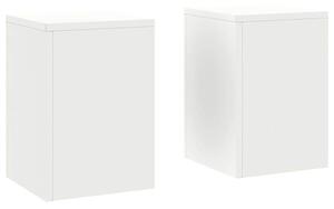Stojak na rośliny 2 pcs Biały 24 x 24 x 35 cm Stal