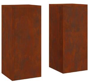 Stojak na rośliny 2 pcs Rdzawy 24 x 24 x 55 cm