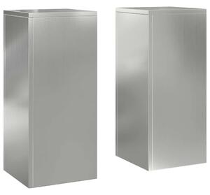 Stojak na rośliny 2 pcs Srebrny 24 x 24 x 55 cm