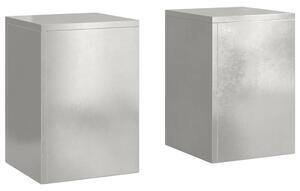 Stojak na rośliny 2 pcs Srebrny 24 x 24 x 35 cm stal nierdzewna
