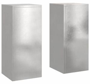 Stojak na rośliny 2 pcs Srebrny 24 x 24 x 55 cm stal nierdzewna