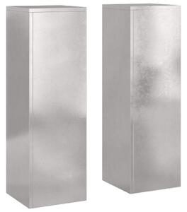 Stojak na rośliny 2 pcs Srebrny 24 x 24 x 75 cm stal nierdzewna