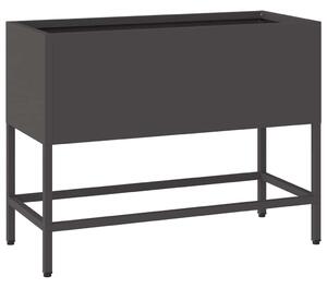 Podwyższona doniczka ogrodowa Czarny 60 x 26 x 45 cm Stal