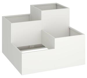Doniczka ogrodowa Biały 80 x 80 x 60 cm Stal