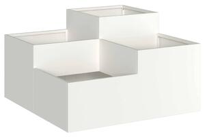 Doniczka ogrodowa Biały 80 x 80 x 48 cm Stal