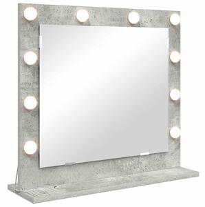 Lustro toaletowe Prostokątny Betonowy szary 60 x 55 x 18 cm
