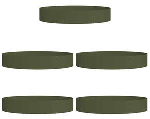 Pierścień doniczki 5 pcs Zielony oliwkowy 120 x 120 x 20 cm