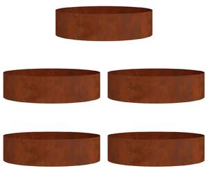 Pierścień doniczki 5 pcs Brązowy 80 x 80 x 20 cm