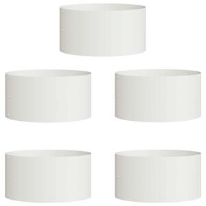Pierścień doniczki 5 pcs Biały 40 x 40 x 20 cm Stal zimnogięta