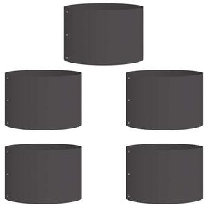 Pierścień doniczki 5 pcs Czarny 30 x 30 x 20 cm Stal zimnogięta
