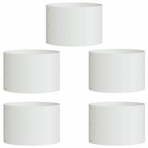 Pierścień doniczki 5 pcs Biały 30 x 30 x 20 cm Stal zimnogięta