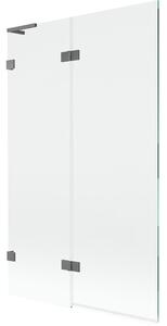 Mexen Lunar L parawan nawannowy 2-skrzydłowy lewy 110 x 150 cm, transparent, gun metal - 897L-110-100-95-00-L