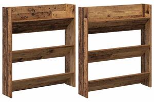Szafka na buty z półką 2 pcs Stare drewno 84 x 18 x 90 cm