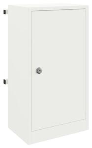 Skrzynka na listy z przechowywaniem Biały 30 x 20 x 55 cm Stal