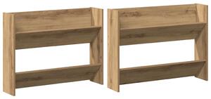 Szafka na buty z półką 2 pcs Dąb rzemieślniczy 81 x 18 x 60 cm