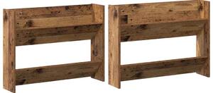 Szafka na buty z półką 2 pcs Stare drewno 80 x 18 x 60 cm