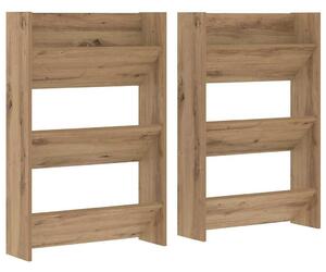 Szafka na buty z półką 2 pcs Dąb rzemieślniczy 60 x 18 x 90 cm