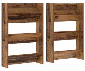 Szafka na buty z półką 2 pcs Stare drewno 60 x 18 x 90 cm