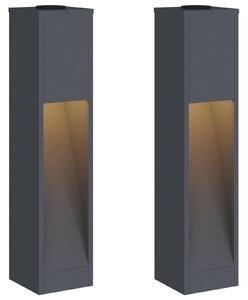 Solarna Lampa LED na Ścieżkę 2 pcs Antracyt