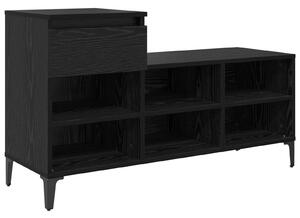 Szafka na buty z szufladą z półką Czarny dąb 102 x 36 x 60 cm