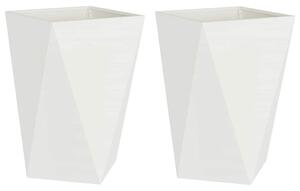 Donica 2 pcs Biały 50 x 50 x 75 cm Stal