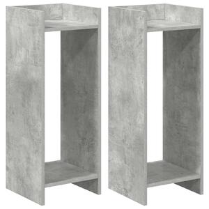 Stojak na rośliny z półką 2 pcs Betonowy Szary 30 x 30 x 80 cm
