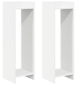 Stojak na rośliny z półką 2 pcs Biały 30 x 30 x 100 cm