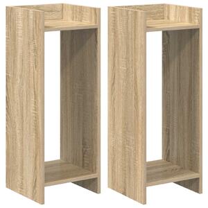 Stojak na rośliny z półką 2 pcs Dąb Sonoma 30 x 30 x 80 cm