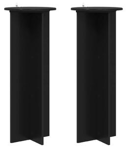 Stojak na rośliny 2 pcs Czarny Ø40 x 100 cm Drewno inżynieryjne