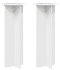 Stojak na rośliny 2 pcs Biały wysoki połysk Ø40 x 100 cm