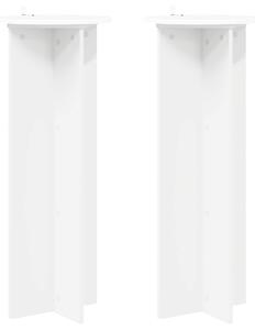 Stojak na rośliny 2 pcs Biały Ø40 x 100 cm Drewno inżynieryjne
