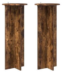Stojak na rośliny 2 pcs Dąb wędzony Ø40 x 100 cm