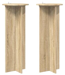 Stojak na rośliny 2 pcs dąb Sonoma Ø40 x 100 cm