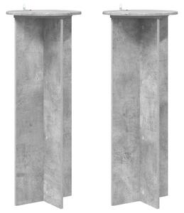 Stojak na rośliny 2 pcs Betonowy szary Ø40 x 100 cm