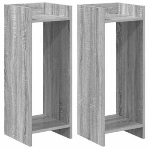 Stojak na rośliny z półką 2 pcs Szary Sonoma 30 x 30 x 80 cm