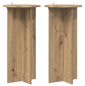 Stojak na rośliny 2 pcs Dąb artisan 40 x 40 x 80 cm