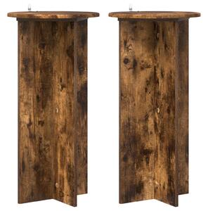 Stojak na rośliny 2 pcs Dąb wędzony 40 x 40 x 80 cm